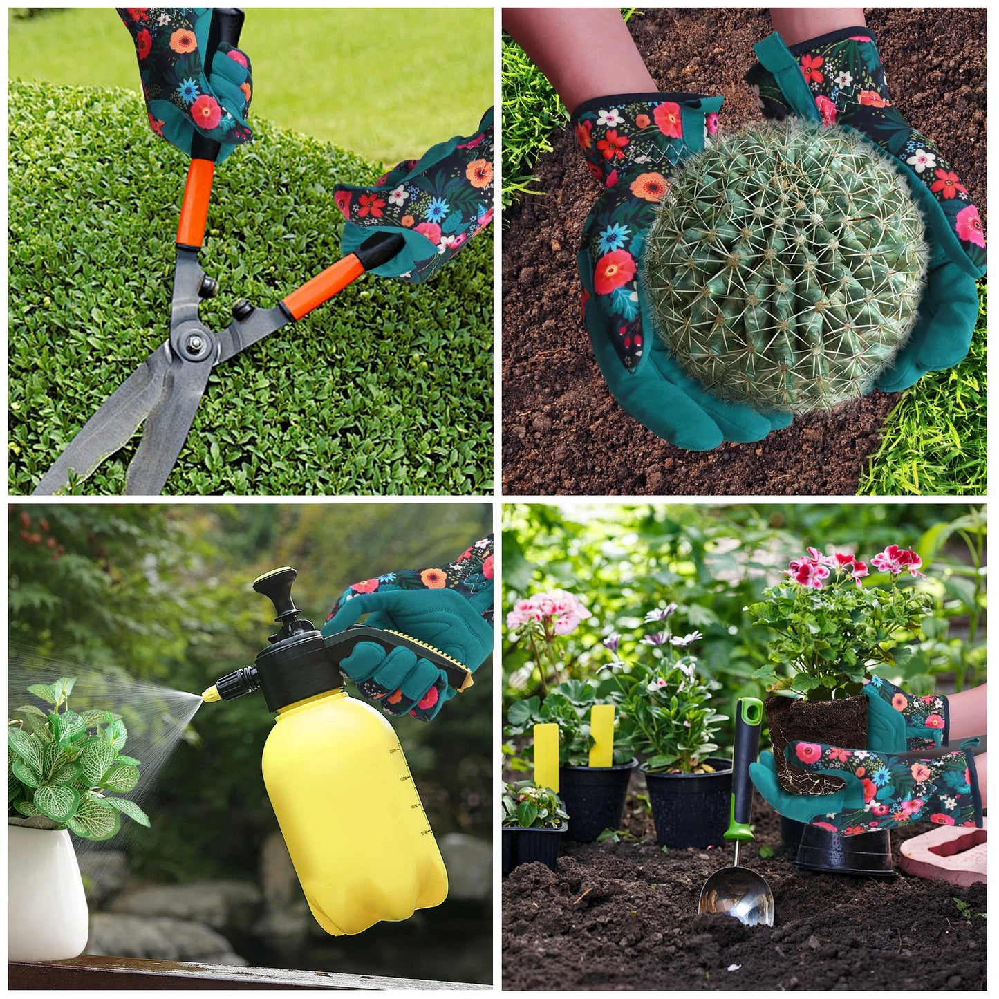 Guantes de jardinería para mujer - Flores