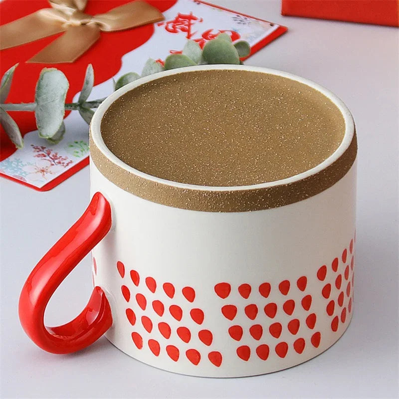 Tasse en céramique de style japonais Rouge