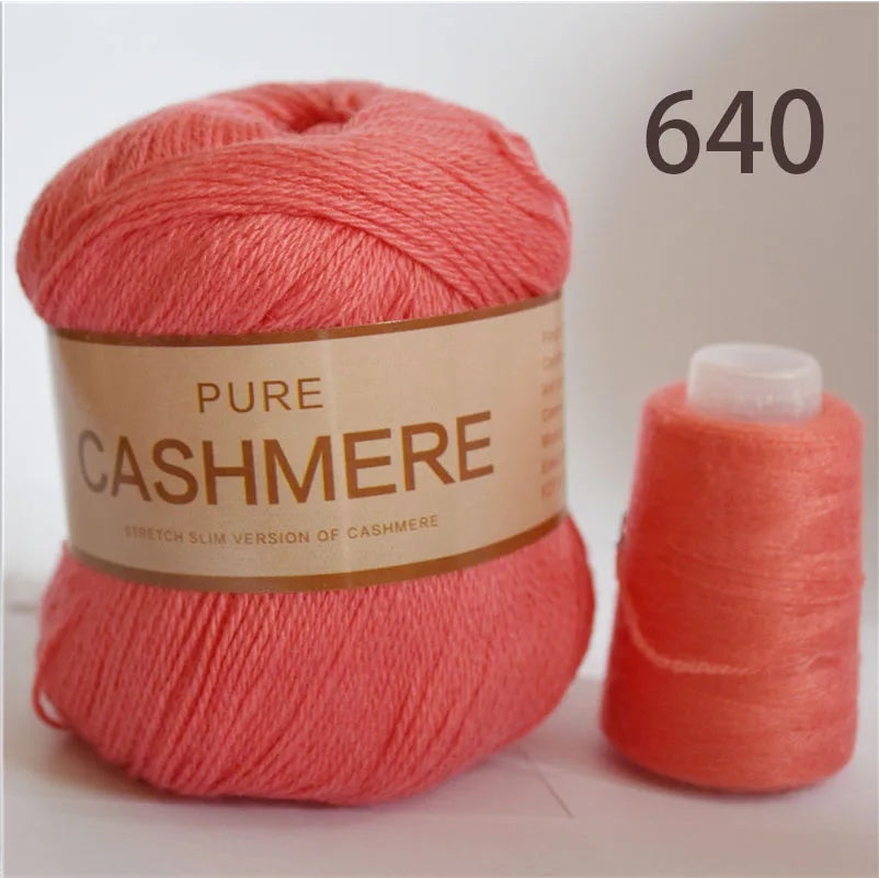 5 Pelotes de fil de Cashmere de Mongolie pour crochet 50gr x 5