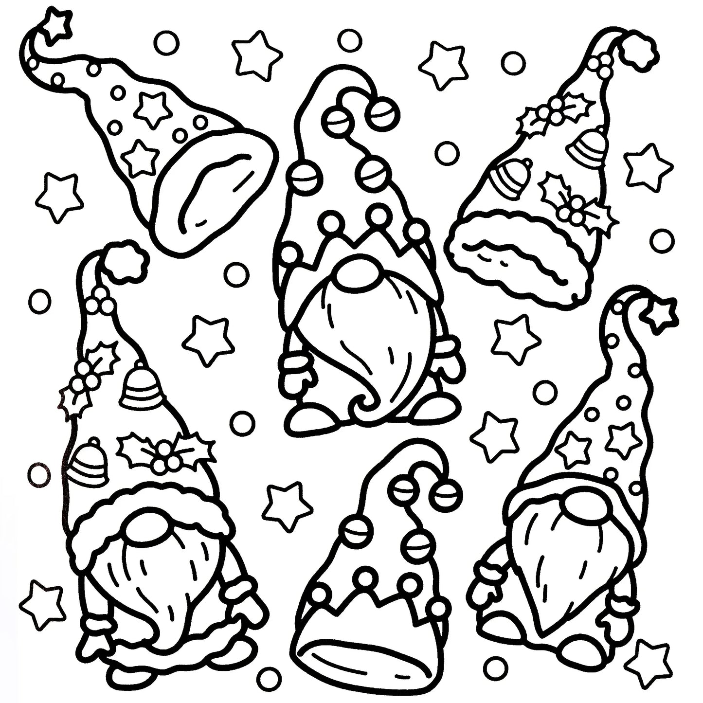 Livre de coloriage de Cozy Christmas Patterns. 41 pages, thèmes mixtes, édition Deluxe