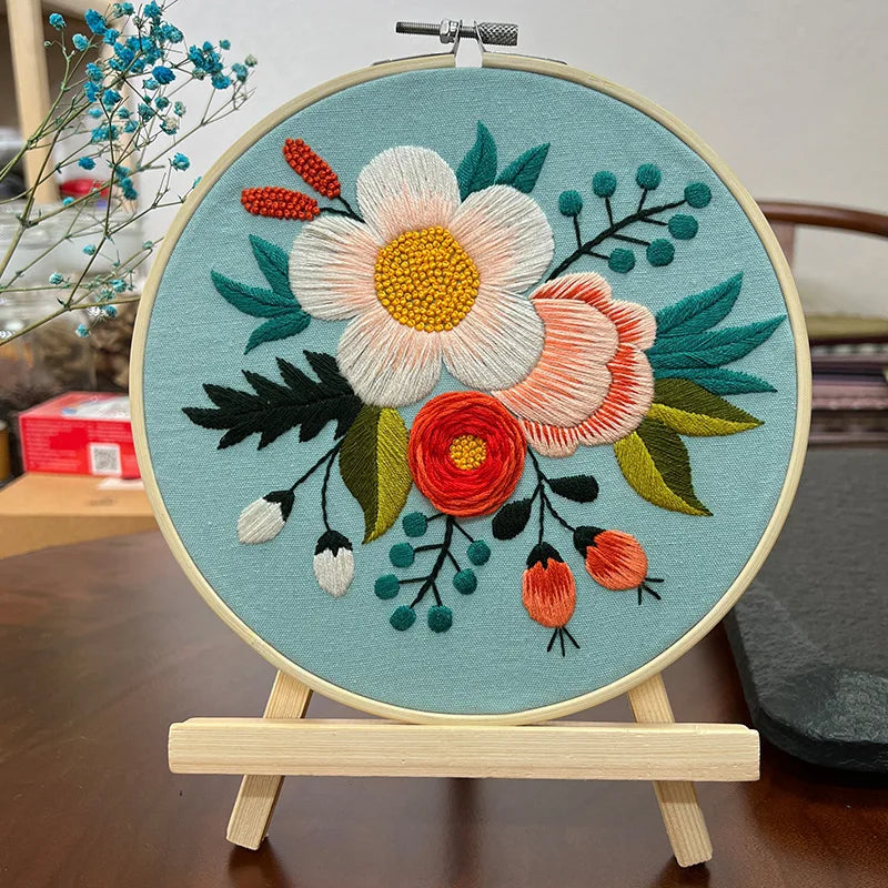 Hand embroidery kits cross stitch kit Flowers