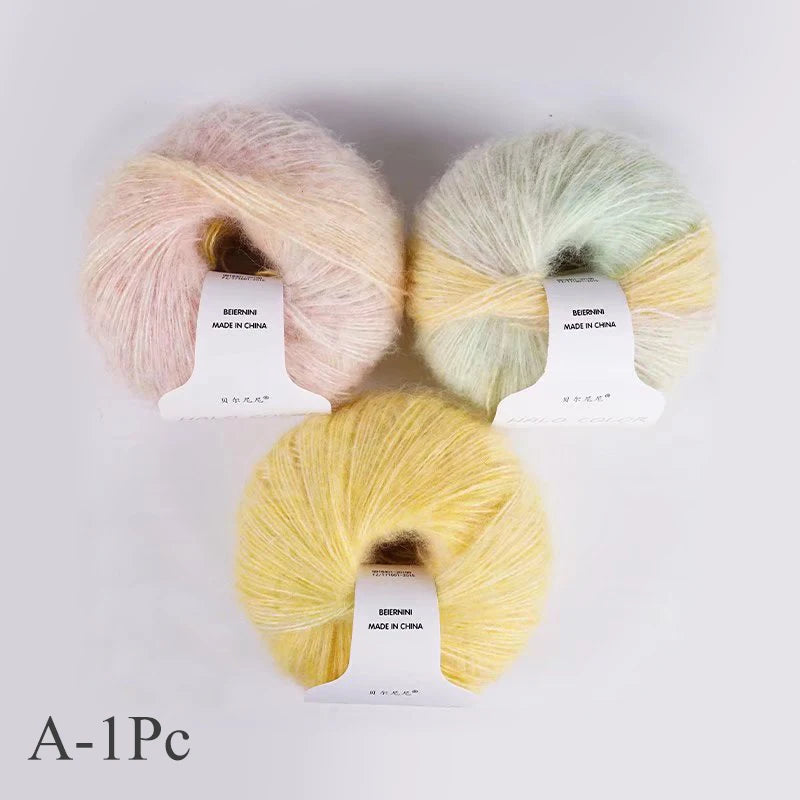 Soft and Warm Mohair Wool Yarn for Crochet DIY 30gr