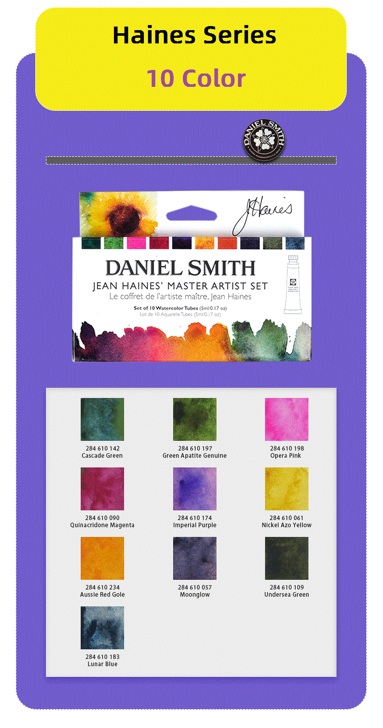 Acuarela profesional Daniel Smith, 10/6 colores, 5 ml