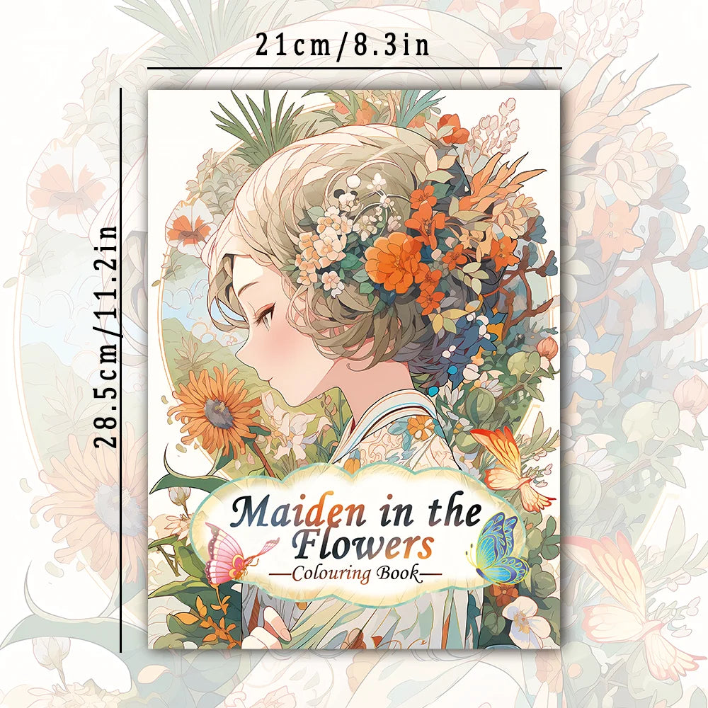 Livre de coloriage Maiden in the Flowers