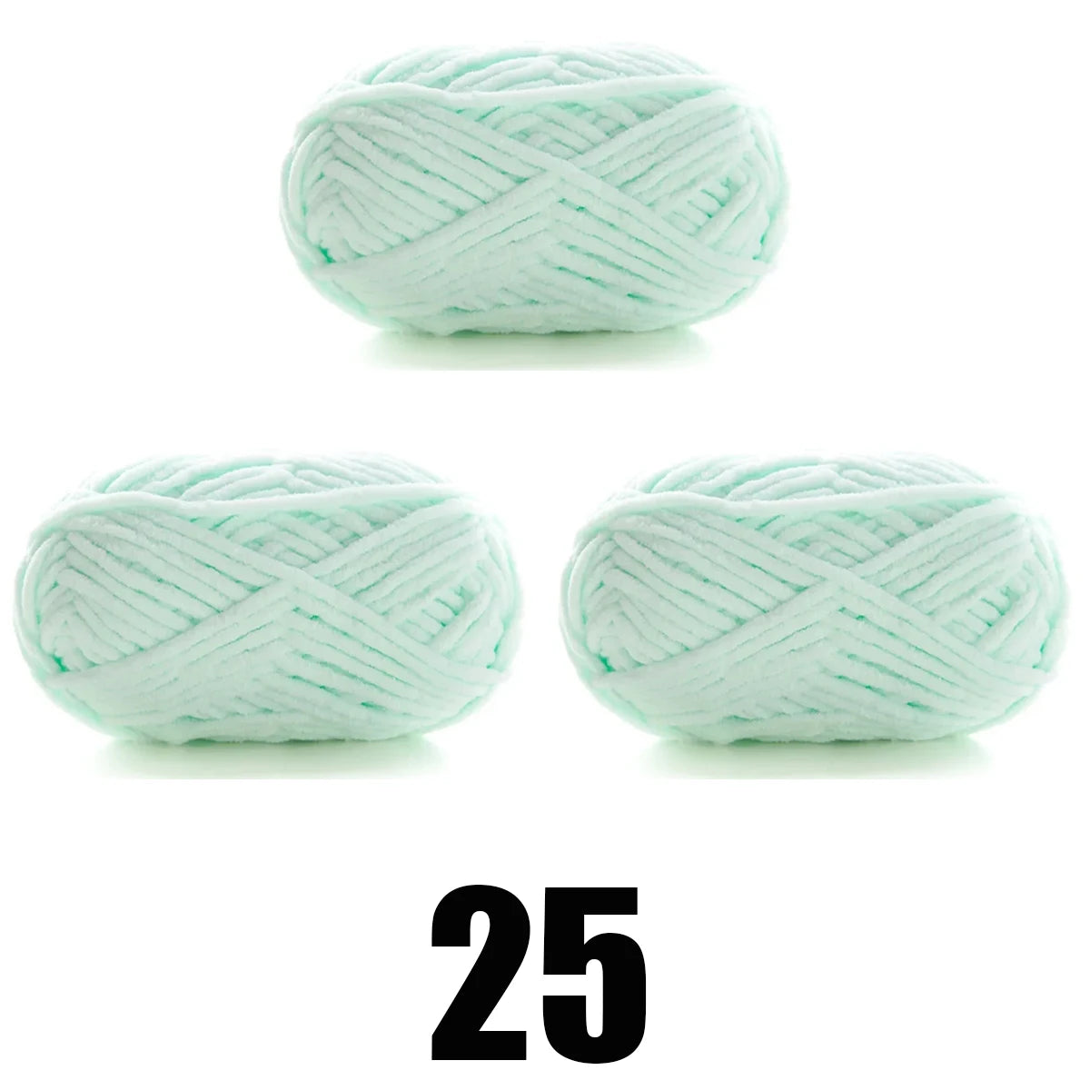 3 Pelotes de laine chenille épaisse et douce en velours 50gr x 3