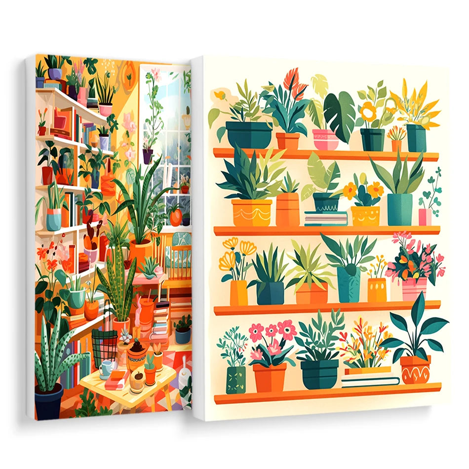 Painting by numbers indoor plants Potted plants Cactus