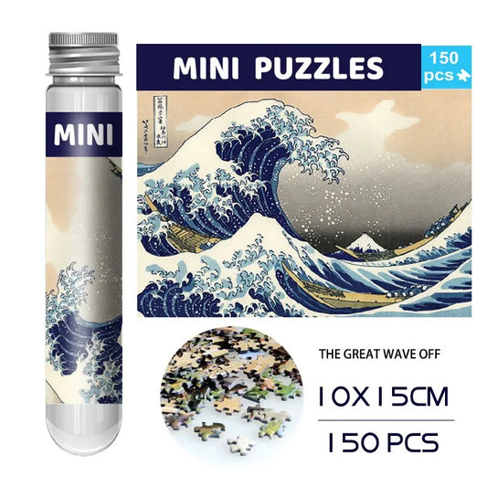 Mini puzzle de 150 pièces The Great Wave Off Kanagawa ou Les tournesols de Van Gogh