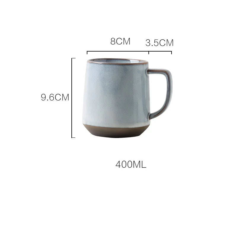 Taza de cerámica retro de estilo europeo CHANSHOVA de 200 ml, 250 ml, 300 ml y 400 ml