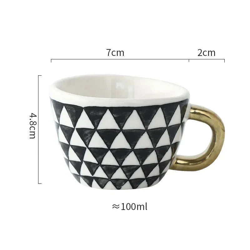 Taza estilo americano geometría irregular 100 o 330 ml