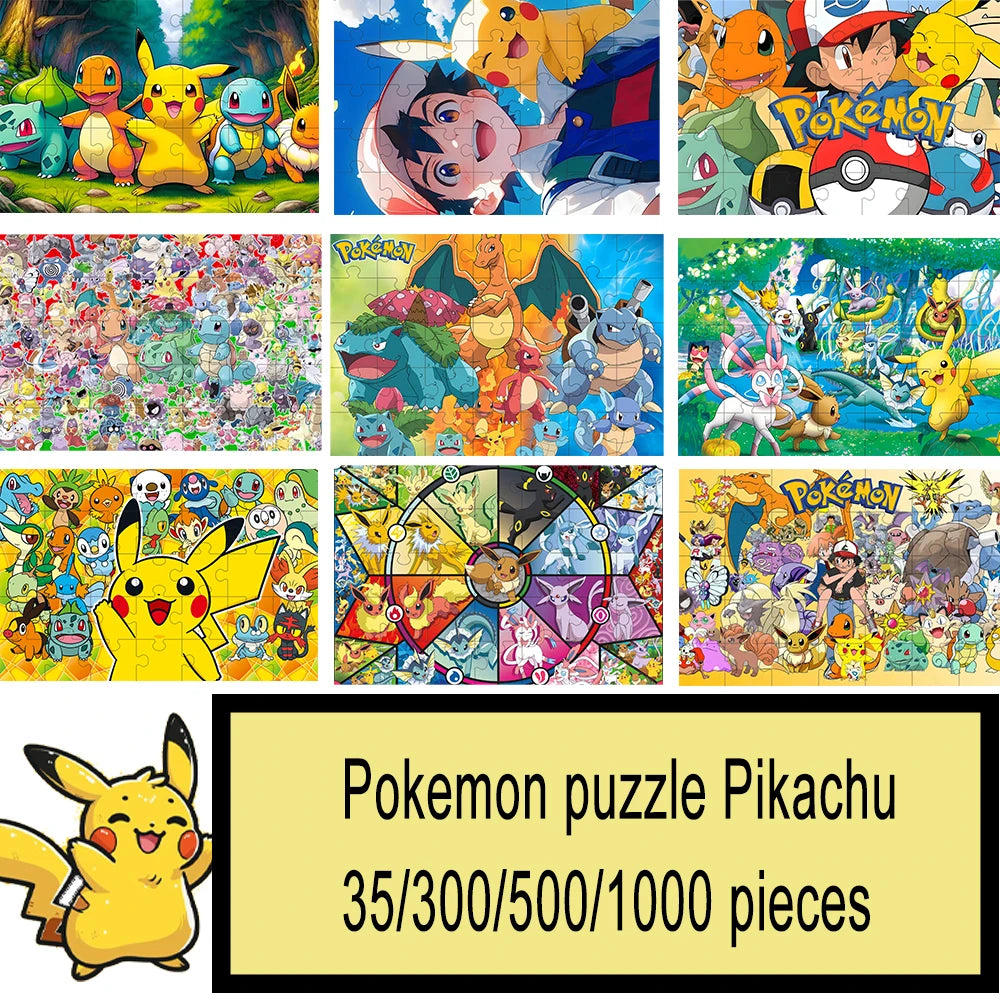 Pokemon Pikachu Puzzles 35/300/500/1000 Pieces