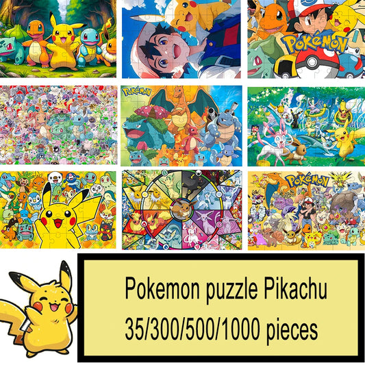 Rompecabezas de Pokémon Pikachu de 35/300/500/1000 piezas