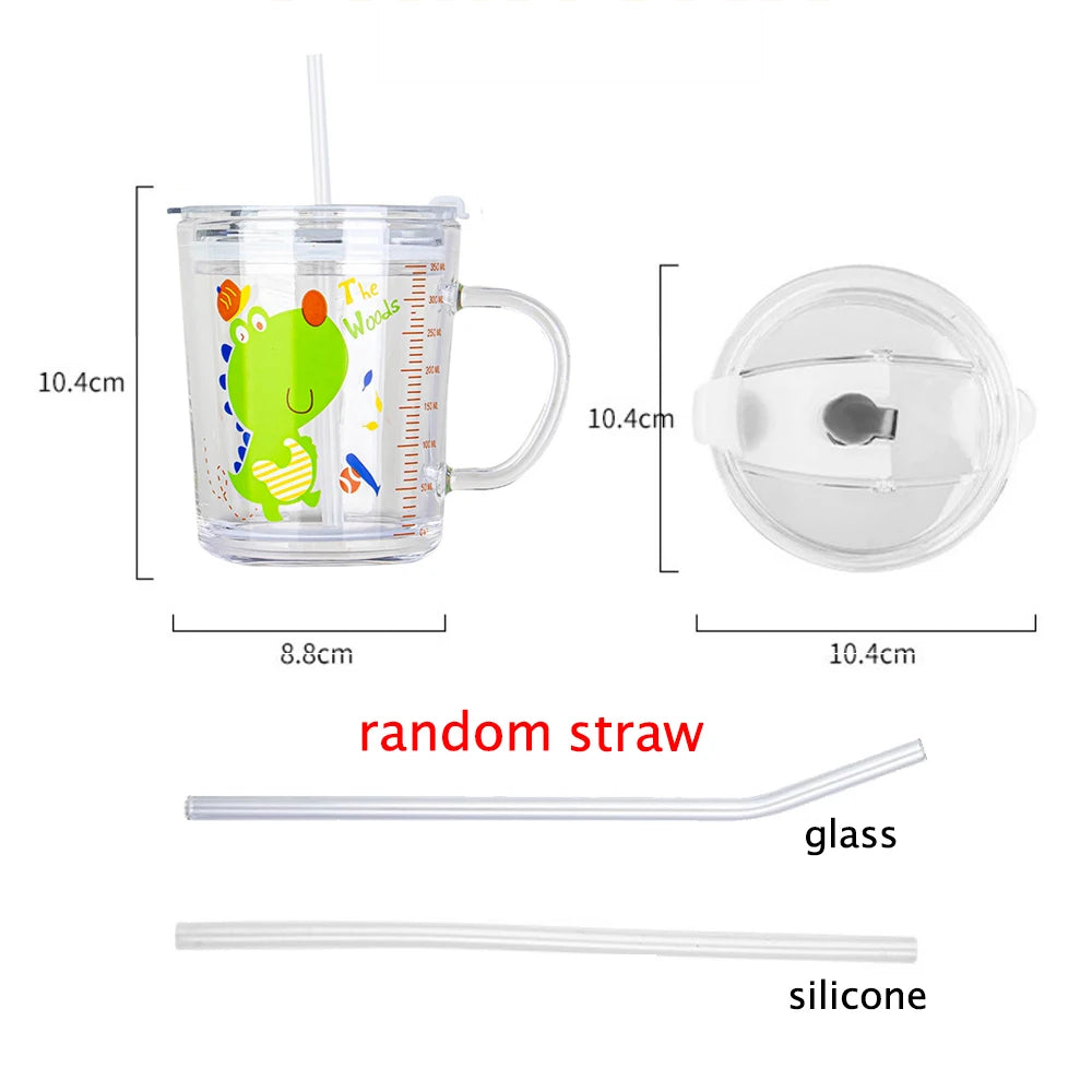 Tasse avec couvercle et paille de 350ml pour enfant