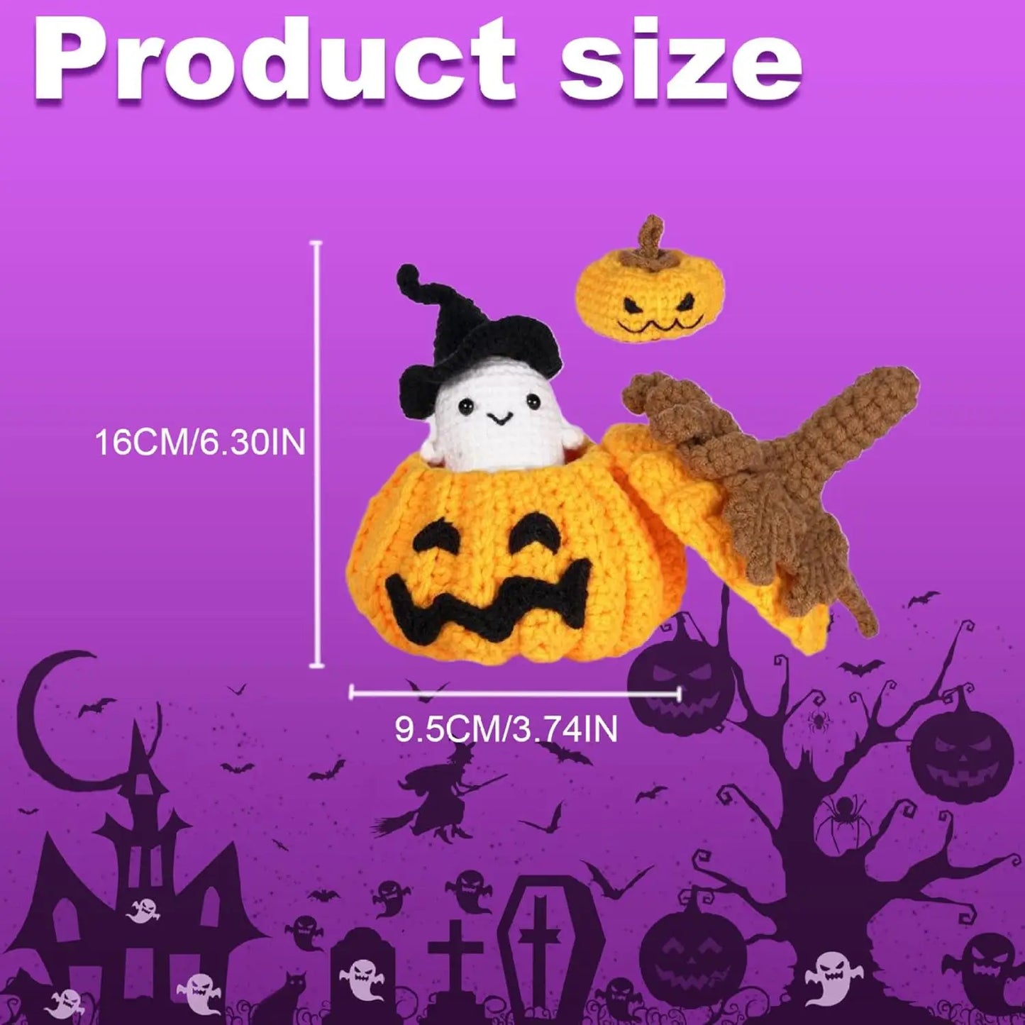 Kit de crochet pour débutants, décorations d'Halloween