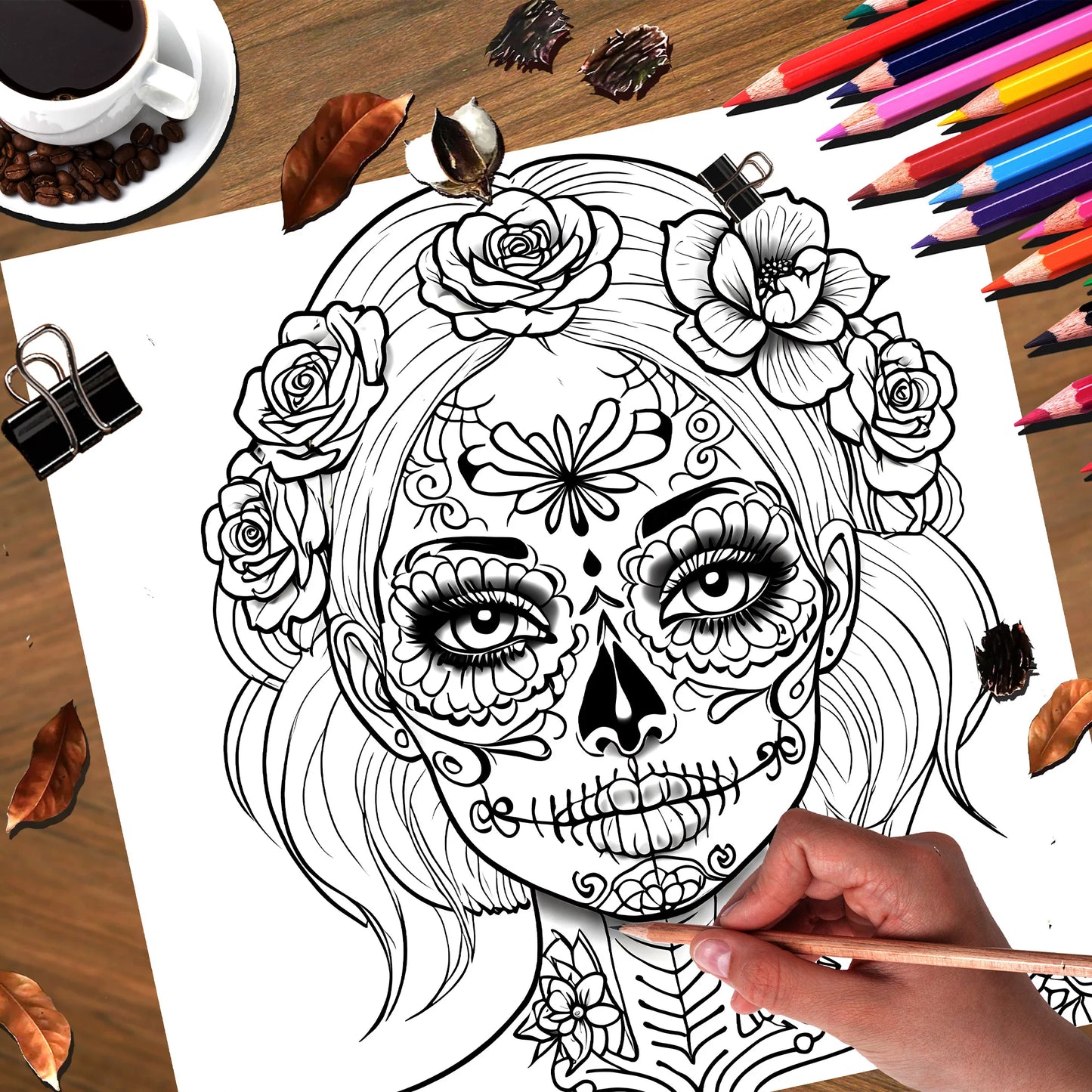 Livre de coloriage sur le thème de la nuit des morts