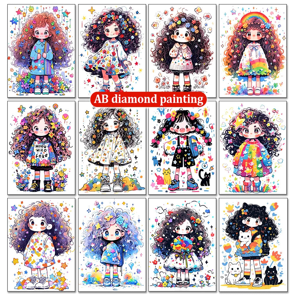 Peinture à diamants Kawaii Star Girl