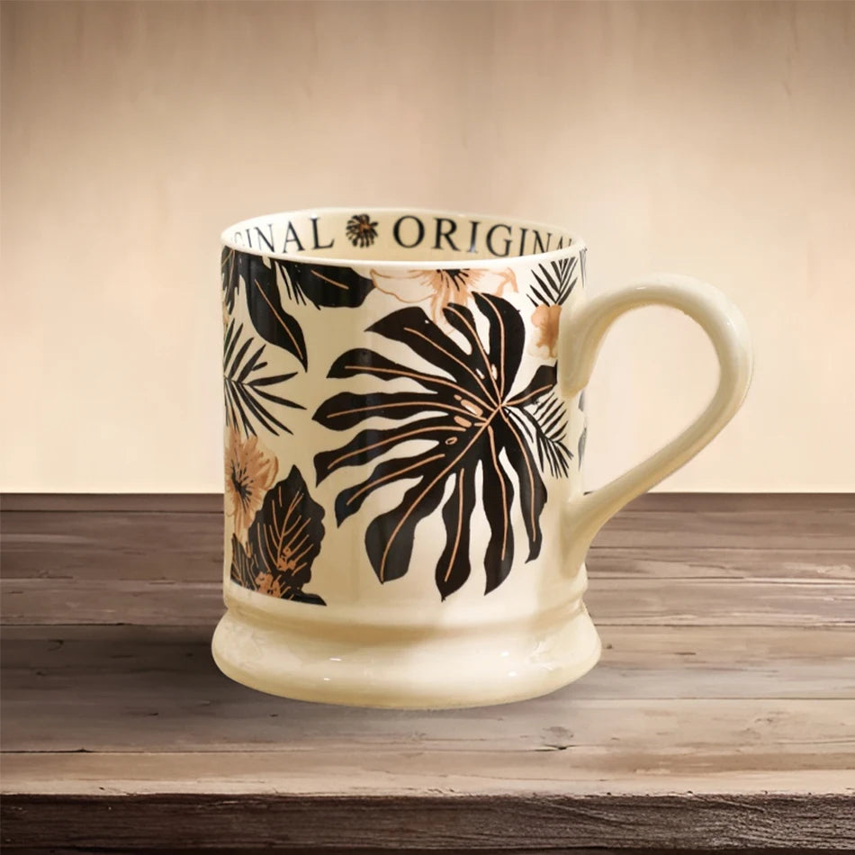 380ml Retro Ceramic Mug Romantic Flowers