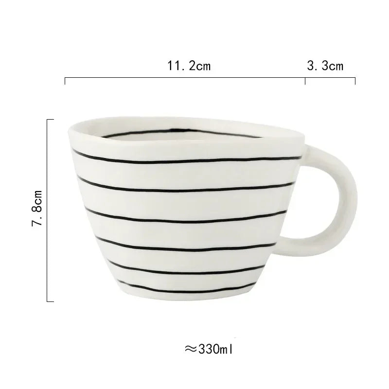 American style mug irregular geometry 100 or 330 ml