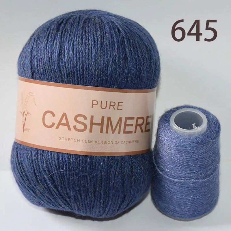 5 Pelotes de fil de Cashmere de Mongolie pour crochet 50gr x 5