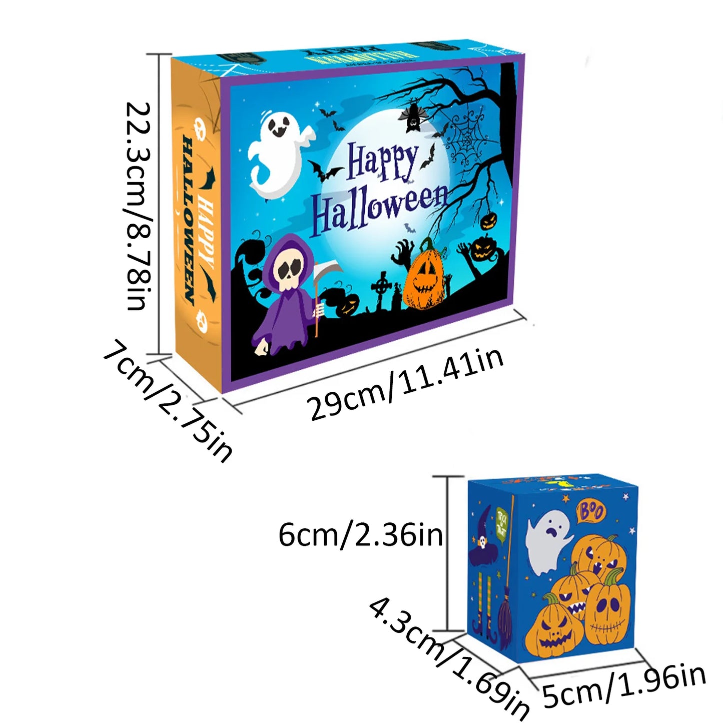 24 Puzzles d'Halloween : Fantôme, Citrouille, Sorcière