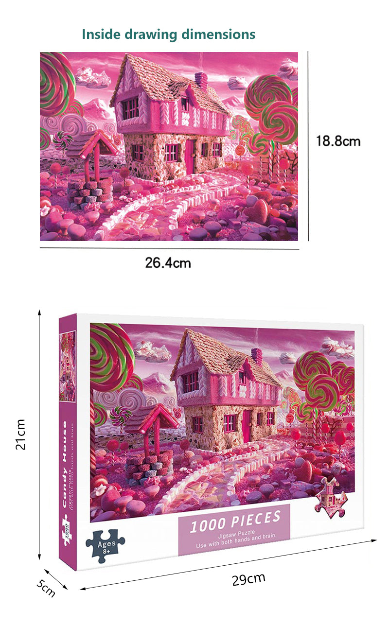 Puzzle 1000 pièces pour Adulte Maison de bonbons Candy House