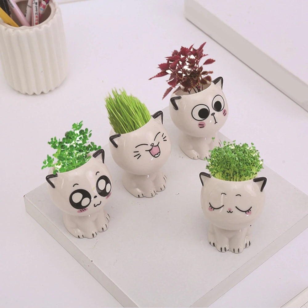 Mini Pot en Céramique Chat