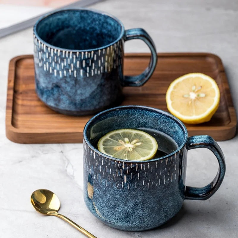 400ML Blue Ceramic Mug