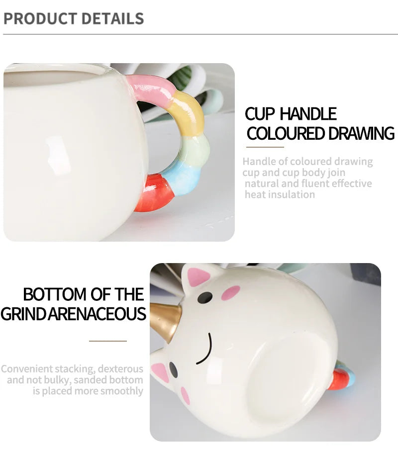 Cartoon Unicorn Mug for Kids