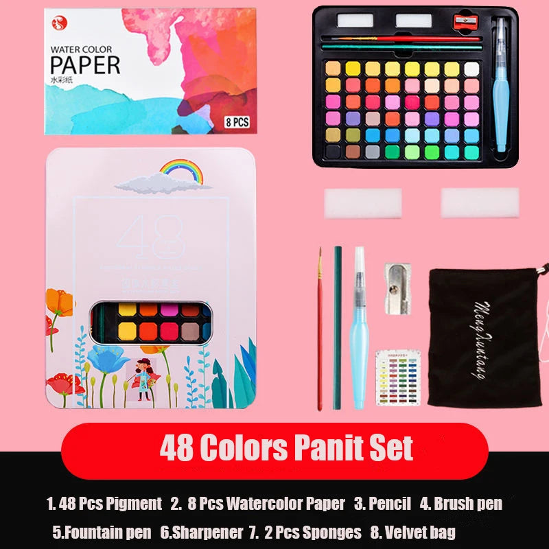 Aquarelle solide 48 Couleurs